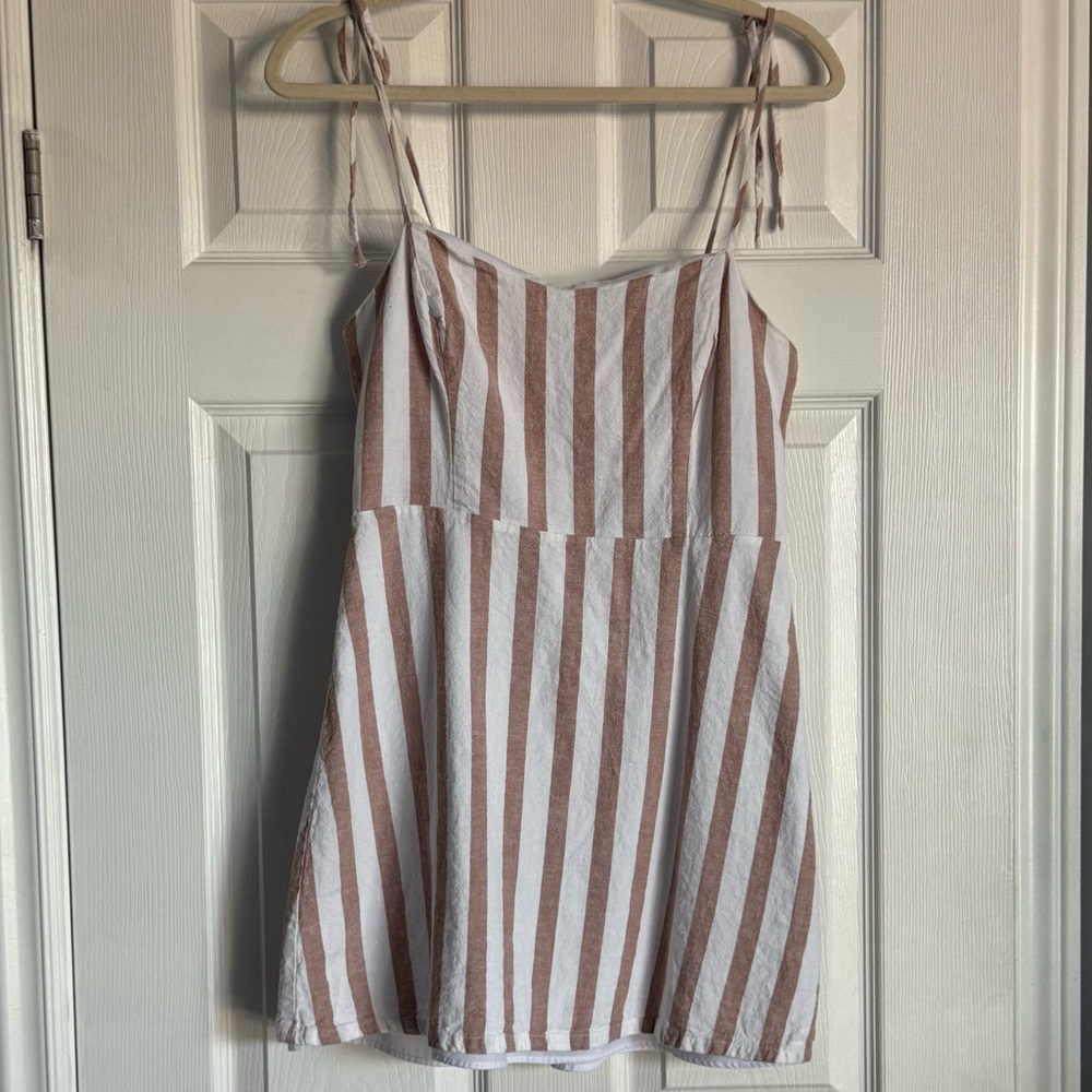 Dynamite Linen Striped Dress